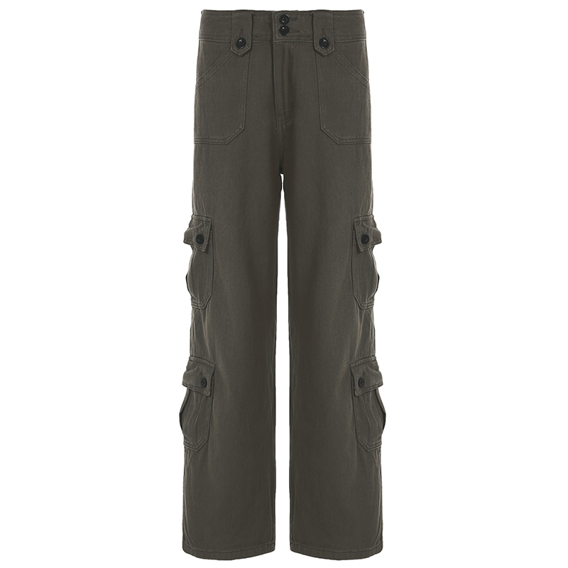 Cool Girl Low Waist Cargo Pants for Women, Edgy Androgynous Multi-Pocket Vintage Wide-Leg Straight Pants, Y2K Heavy-Duty Style Cool Girl Low Waist Cargo Pants for Women, Edgy Androgynous Multi-Pocket Vintage Wide-Leg Straight Pants, Y2K Heavy-Duty Style