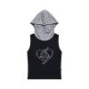 Cool Girl Summer Hooded Sleeveless Vest - Casual Printed Tee Top for Y2K Style