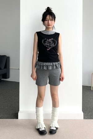 Cool Girl Summer Hooded Sleeveless Vest - Casual Printed Tee Top for Y2K Style