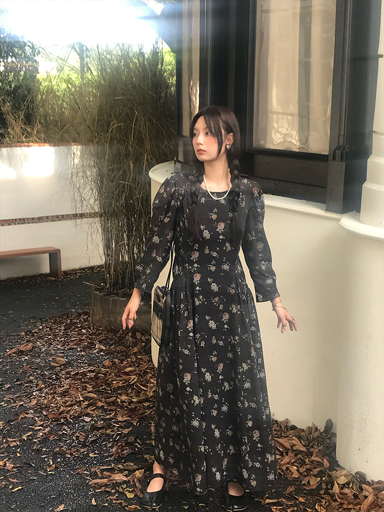 Cool Sky Blue Silk Linen Dress for Women, Vintage Autumn Puff Sleeve, Waist-Defined Long Dress, Y2K Fashion, Elegant Casual Wear Cool Sky Blue Silk Linen Dress for Women, Vintage Autumn Puff Sleeve, Waist-Defined Long Dress, Y2K Fashion, Elegant Casual Wear