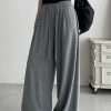 Crispy Soft Wide-Leg Pants for Spring & Autumn - Casual Loose Draped Design, Perfect for Lazy Days and Effortless Style