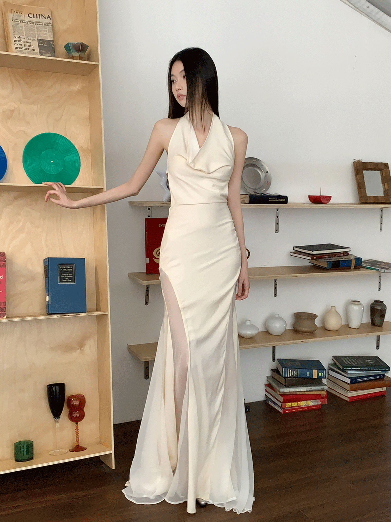 Cross-Back Sleeveless Dress - High-End Seaside Goddess Look for Vacation, Elegant Design with Coastal Vibes Cross-Back Sleeveless Dress - High-End Seaside Goddess Look for Vacation, Elegant Design with Coastal Vibes