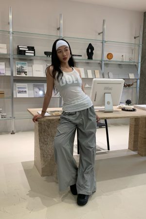 Cross-Back Tank Dress in Semi-Transparent Tencel with Dollcore Print, High Comfort Stretch Fabric for Aesthetic Style