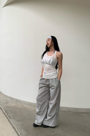 Cross-Back Tank Dress in Semi-Transparent Tencel with Dollcore Print, High Comfort Stretch Fabric for Aesthetic Style