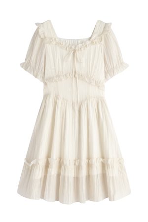 Curvy Love Story French Fairy Dress for Girls - Slimming Fit, Sweet Style, 90s Inspired Fashion