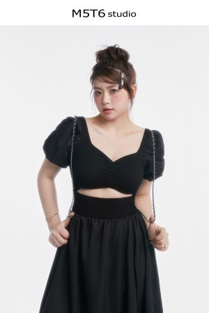 Curvy Minimalist Hepburn Style Split Dress - Elegant Long Skirt in Colors for 90s and Y2K Fashion Lovers