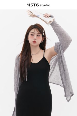 Curvy Paper Doll Cardigan - Stylish Lightweight Sun Protection Top for Effortless Layering