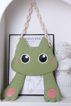 Cute Cat Face Covering Crossbody Bag for Girls - Niche Design, Perfect Birthday Gift for Spring and Summer Fashion