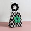 Cute Checkered Bucket Bag - Soft Floral Tote Crossbody for Spring/Summer - Large Capacity Niche Fashion Accessory