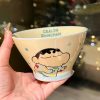 Cute Conical Hat Ceramic Rice Bowl for Kids - 2025 New Model, Adorable Crayon Shin-chan Design, Perfect Noodle Bowl for Children