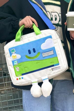 Cute Everyday Outfits, Outfit Inspo Casual 2.0 Windows XP Embroidery Handbag