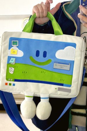 Cute Everyday Outfits, Outfit Inspo Casual 2.0 Windows XP Embroidery Handbag