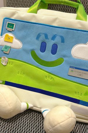 Cute Everyday Outfits, Outfit Inspo Casual 2.0 Windows XP Embroidery Handbag