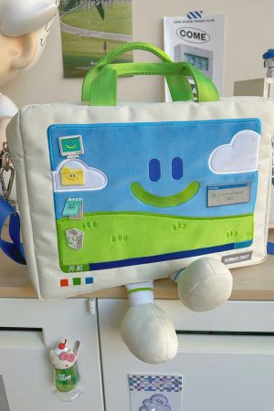 Cute Everyday Outfits, Outfit Inspo Casual 2.0 Windows XP Embroidery Handbag