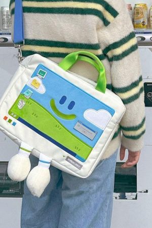 Cute Everyday Outfits, Outfit Inspo Casual 2.0 Windows XP Embroidery Handbag