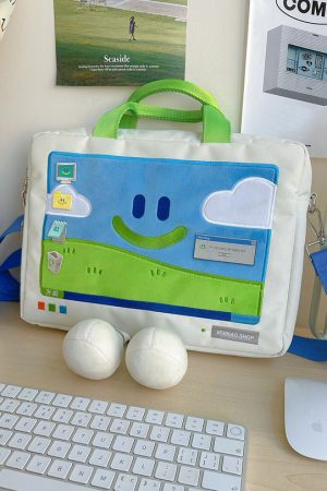 Cute Everyday Outfits, Outfit Inspo Casual 2.0 Windows XP Embroidery Handbag