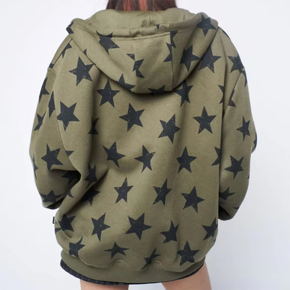 Cute Everyday Outfits, Outfit Inspo Casual 2000s Aesthetic Star Print Hoodie Cute Everyday Outfits, Outfit Inspo Casual 2000s Aesthetic Star Print Hoodie