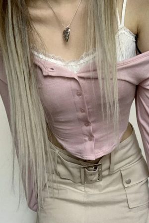 Cute Everyday Outfits, Outfit Inspo Casual 2000's Baby Layered Pink Top