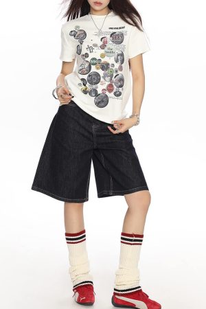 Cute Everyday Outfits, Outfit Inspo Casual 2000s Kid Pin Graphic T-Shirt