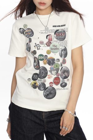 Cute Everyday Outfits, Outfit Inspo Casual 2000s Kid Pin Graphic T-Shirt