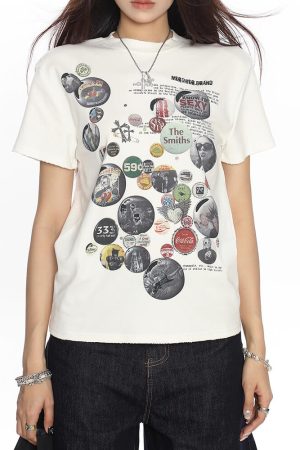 Cute Everyday Outfits, Outfit Inspo Casual 2000s Kid Pin Graphic T-Shirt