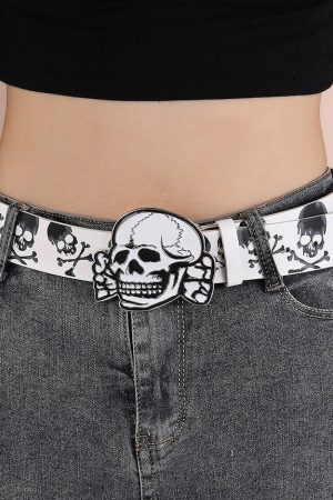 Cute Everyday Outfits, Outfit Inspo Casual 2000s Style Skull Belt