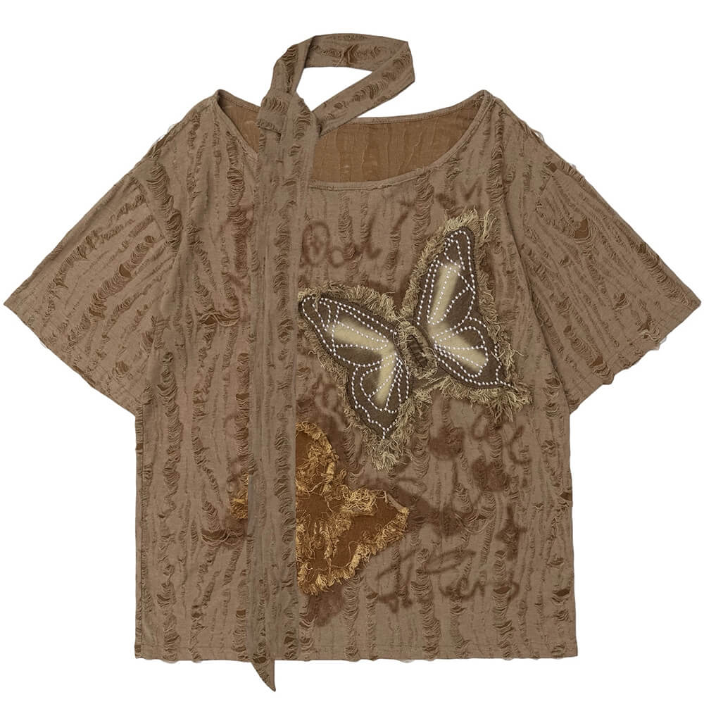 Cute Everyday Outfits, Outfit Inspo Casual 2007 Aesthetic Butterfly Patch Tee