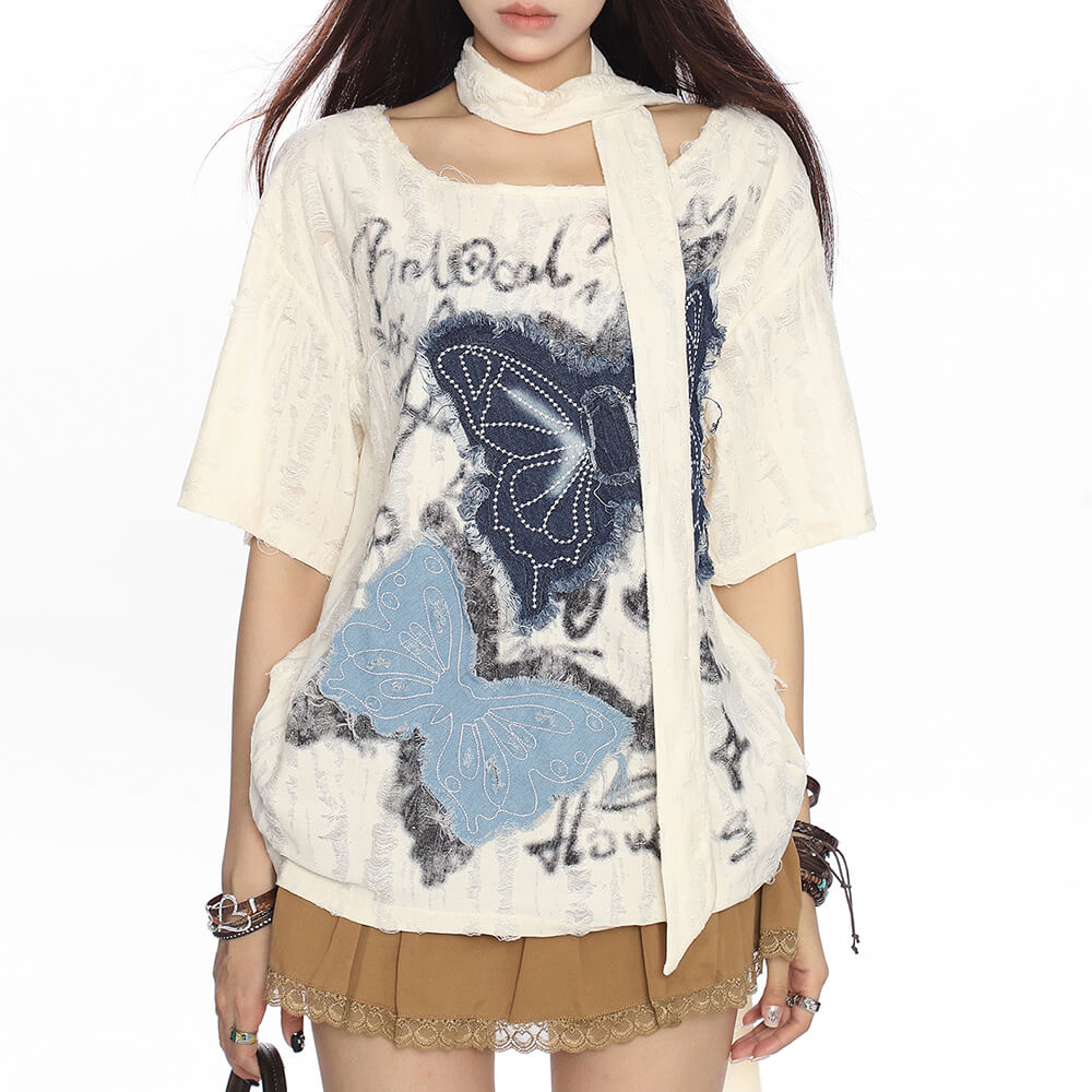 Cute Everyday Outfits, Outfit Inspo Casual 2007 Aesthetic Butterfly Patch Tee Cute Everyday Outfits, Outfit Inspo Casual 2007 Aesthetic Butterfly Patch Tee