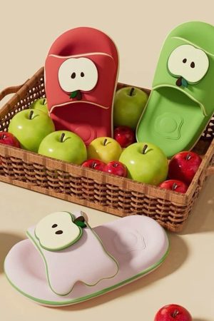 Cute Everyday Outfits, Outfit Inspo Casual 3D Apple Slide Slippers