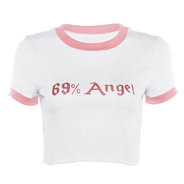 Cute Everyday Outfits, Outfit Inspo Casual 69% Angel Crop Tee
