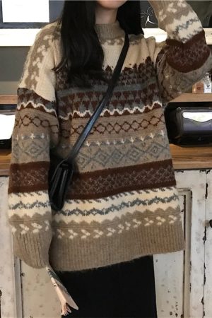 Cute Everyday Outfits, Outfit Inspo Casual 80's Grandma Knit Sweater