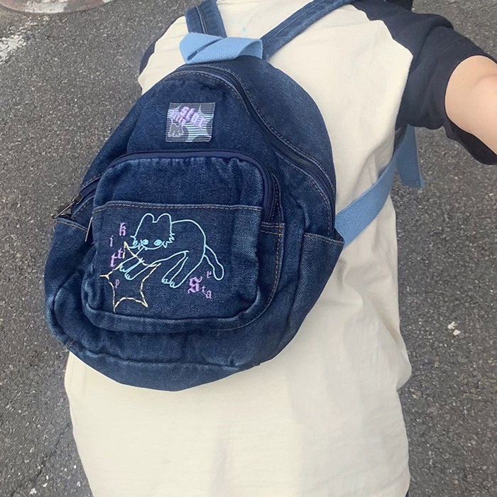 Cute Everyday Outfits, Outfit Inspo Casual 90's Aesthetic Denim Backpack Cute Everyday Outfits, Outfit Inspo Casual 90's Aesthetic Denim Backpack