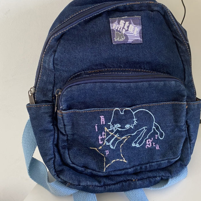 Cute Everyday Outfits, Outfit Inspo Casual 90's Aesthetic Denim Backpack Cute Everyday Outfits, Outfit Inspo Casual 90's Aesthetic Denim Backpack