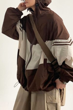 Cute Everyday Outfits, Outfit Inspo Casual 90's Brown Oversized Bomber Jacket