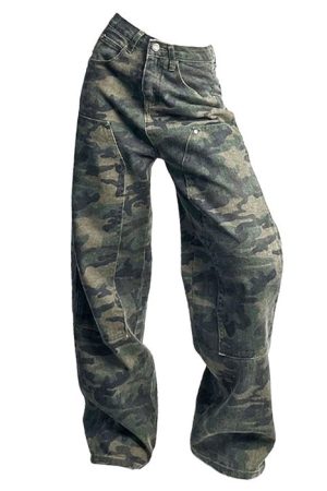 Cute Everyday Outfits, Outfit Inspo Casual 90's Camouflage Cargo Jeans