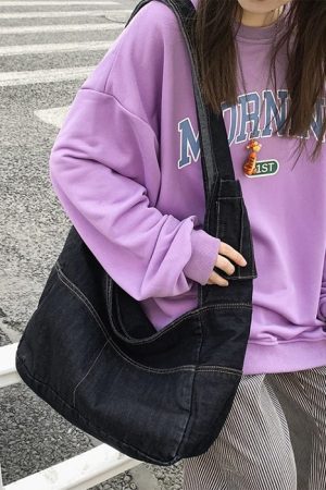 Cute Everyday Outfits, Outfit Inspo Casual 90's Denim Shoulder Bag