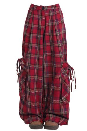 Cute Everyday Outfits, Outfit Inspo Casual 90's Grunge Plaid Cargo Pants