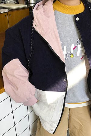 Cute Everyday Outfits, Outfit Inspo Casual 90s Kids Corduroy Hooded Jacket
