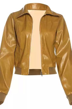 Cute Everyday Outfits, Outfit Inspo Casual 90s Mustard Leather Jacket