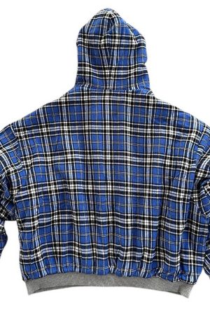 Cute Everyday Outfits, Outfit Inspo Casual 90s Plaid Reversible Hooded Jacket