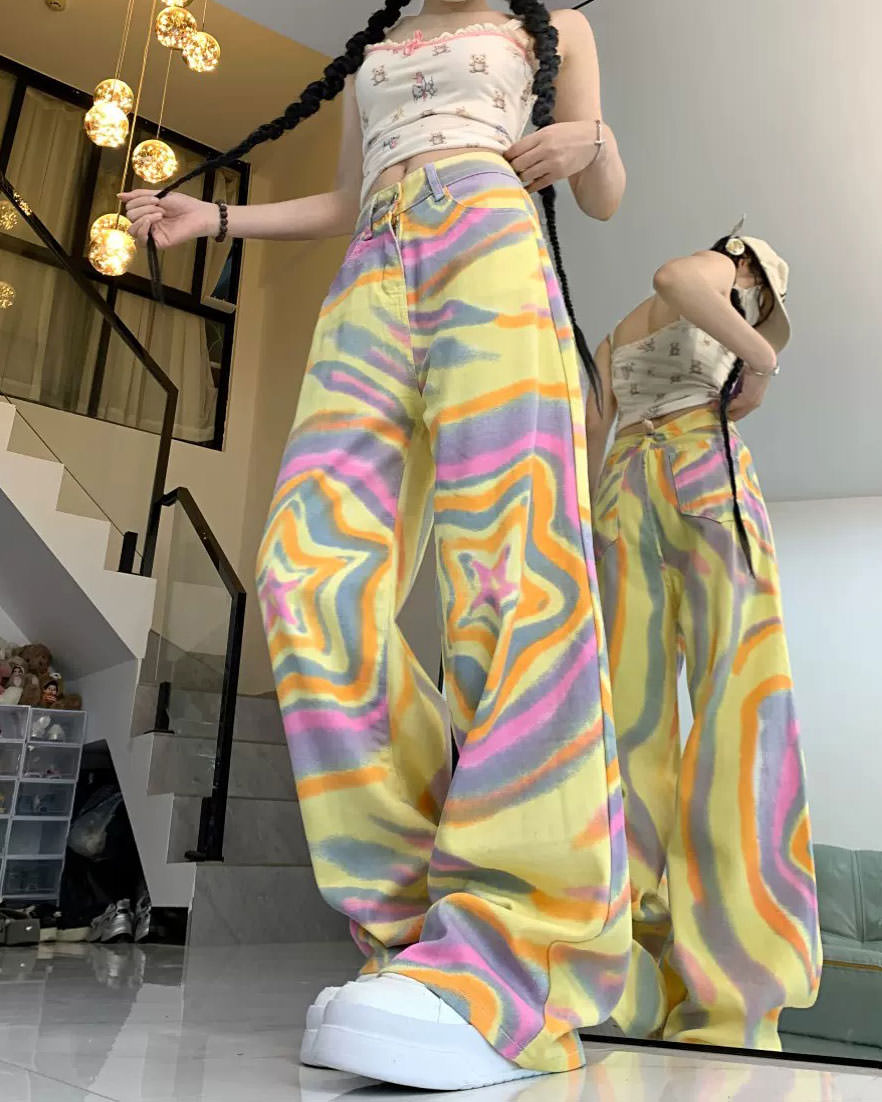 Cute Everyday Outfits, Outfit Inspo Casual 90s Star Print Trousers Cute Everyday Outfits, Outfit Inspo Casual 90s Star Print Trousers