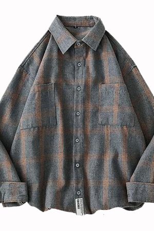 Cute Everyday Outfits, Outfit Inspo Casual 90s Style Plaid Oversized Shirt