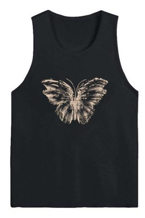 Cute Everyday Outfits, Outfit Inspo Casual Aesthetic Butterfly Print Tee
