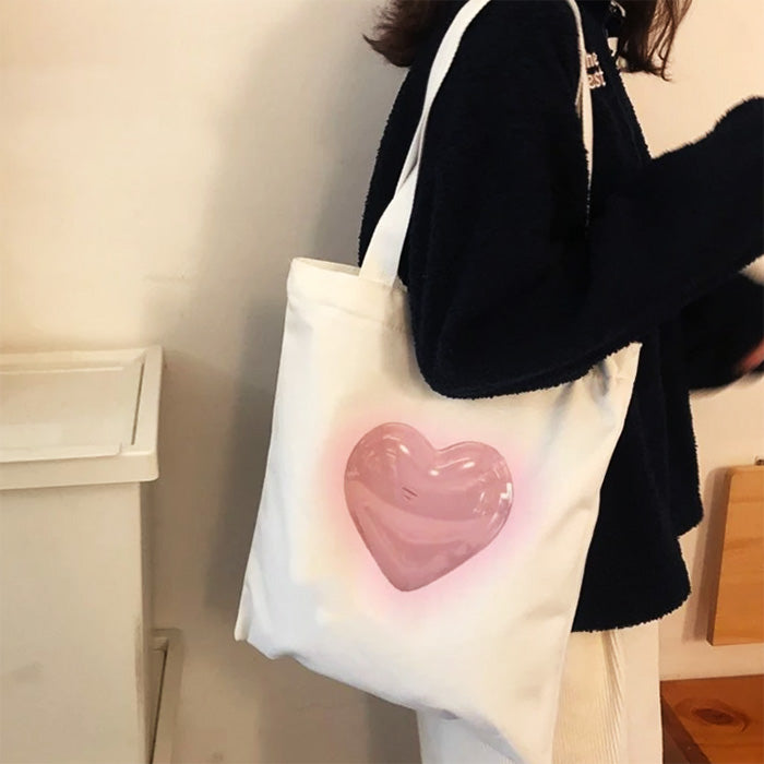 Cute Everyday Outfits, Outfit Inspo Casual Aesthetic Heart Tote Bag Cute Everyday Outfits, Outfit Inspo Casual Aesthetic Heart Tote Bag