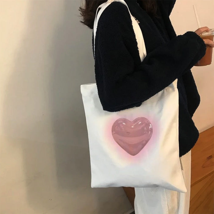 Cute Everyday Outfits, Outfit Inspo Casual Aesthetic Heart Tote Bag Cute Everyday Outfits, Outfit Inspo Casual Aesthetic Heart Tote Bag