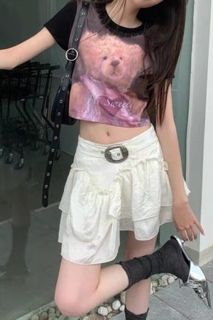 Cute Everyday Outfits, Outfit Inspo Casual Aesthetic Mini Skirt in White