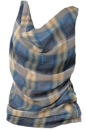 Cute Everyday Outfits, Outfit Inspo Casual Aesthetic Plaid Draped Tank