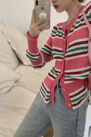 Cute Everyday Outfits, Outfit Inspo Casual Aesthetic Ribbed Cardigan