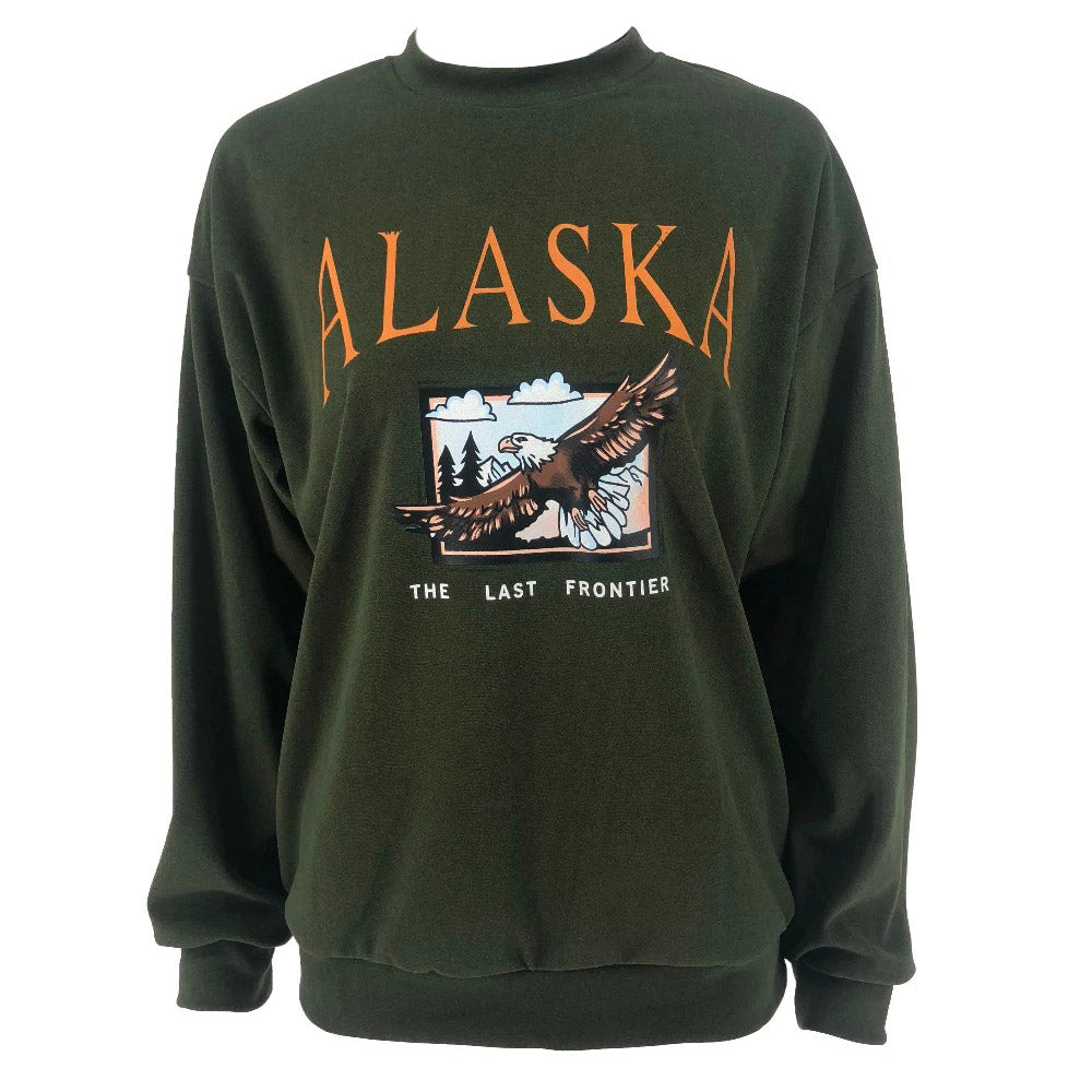 Cute Everyday Outfits, Outfit Inspo Casual Alaska Print Sweatshirt
