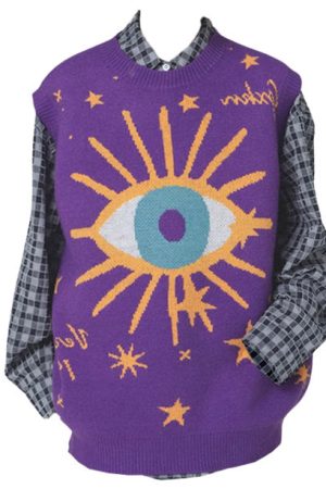 Cute Everyday Outfits, Outfit Inspo Casual All-Seeing Eye & Stars Aesthetic Vest